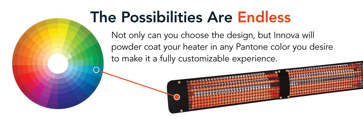 Multiple colors to choose from for your Innova Heater faceplate