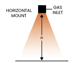 horizontal mount heater diagram