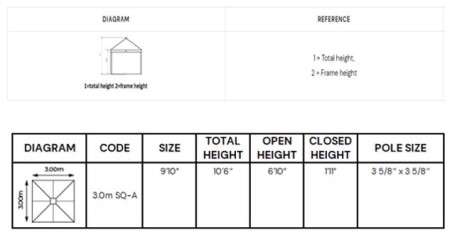 fabric and dimensions