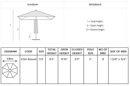 fabric and dimensions