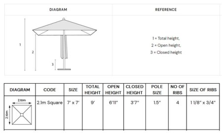 fabric and dimensions