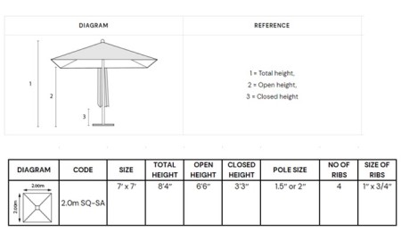 fabric and dimensions