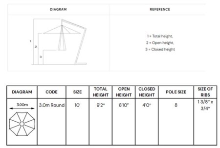 fabric and dimensions