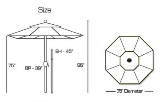 Galtech 727 Umbrella Frame
