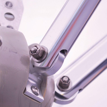 galtech alluminum umbrella detail of spokes