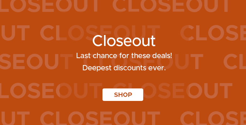 banner advertising closeout deals with deep discounts