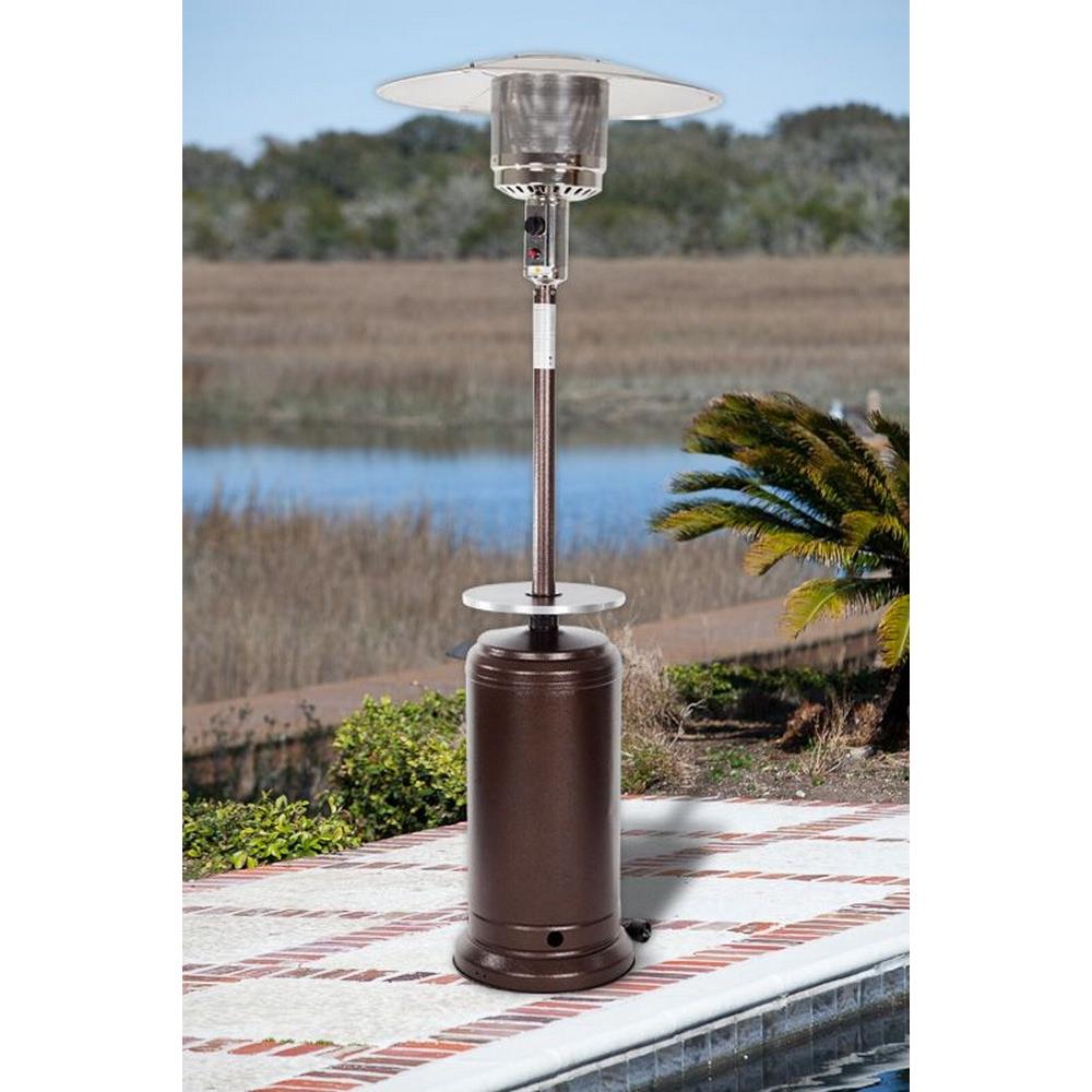 Fire Sense 61732 Hammer Tone Bronze Standard Series Patio Heater Fire Sense 61732 Hammer Tone Bronze Standard Series Patio Heater With Adjule Table
