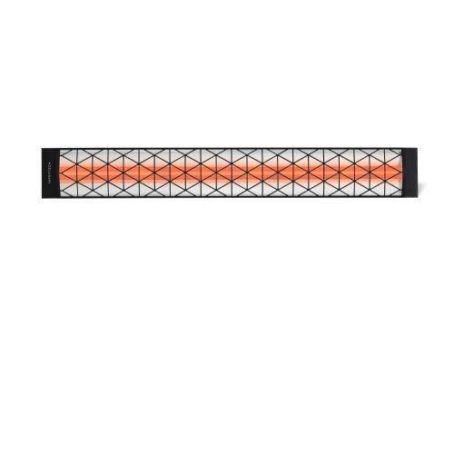 Infratech 5000 Watt heater in black with decorative plate