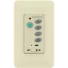 3 Speed Fan and Light Wall Control with Receiver - Almond