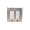 EFDWPS - Dual Duplex Wall Plate and Gang Box - Stainless Finish