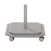 JCB101-SS - Base with Locking Wheels - Stainless Steel Finish