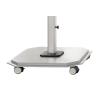 JCB401-SS - Base with Locking Wheels - Stainless Steel Finish